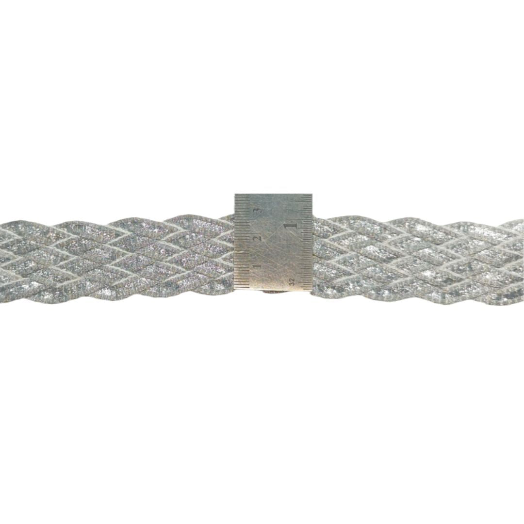 Metallic rope with a clasp on a white background
